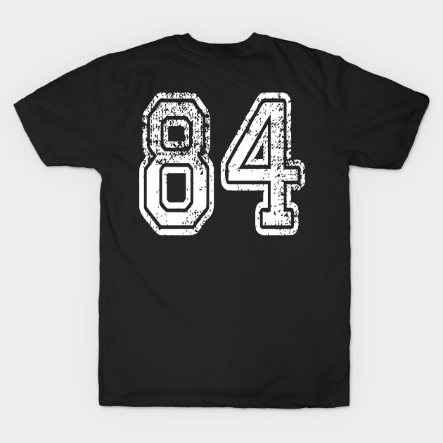 Number 84 Grungy in white by Sterling